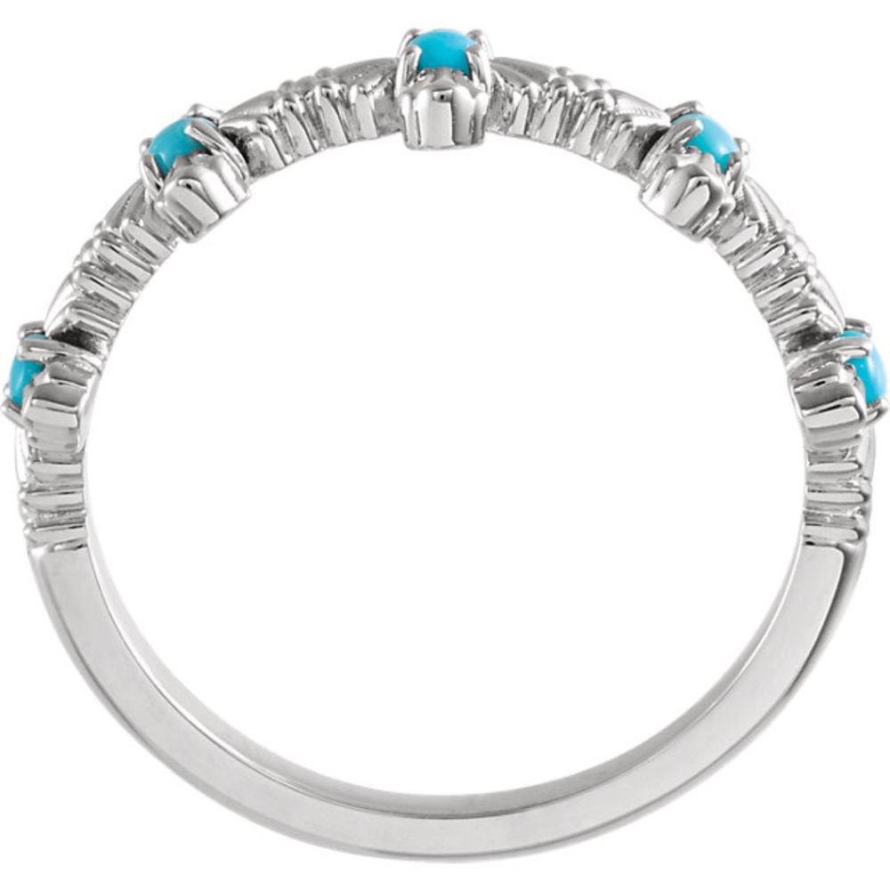 Turquoise Cross Ring Sterling Silver - Picture 2 of 2